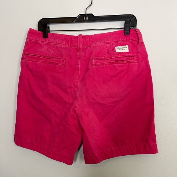 Abercrombie & Fitch Vintage Y2K Men’s Pink Cargo Chino 7” Shorts Sz 32 - Picture 4 of 6